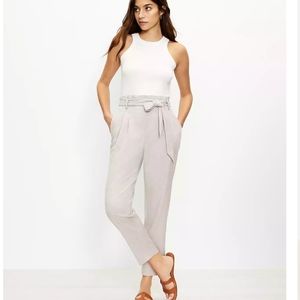 LOFT Plus Tie Waist Tapered Pant